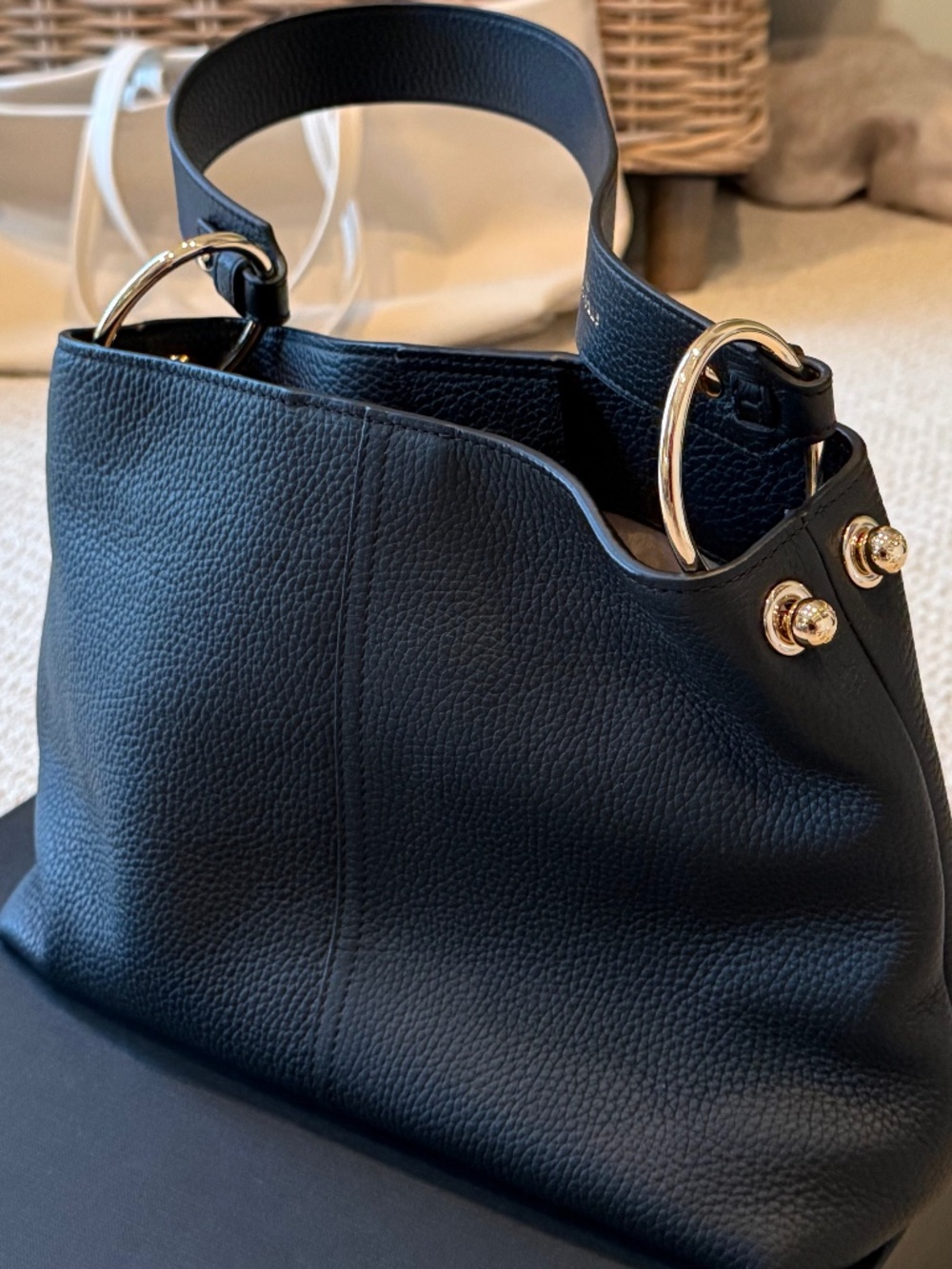 Strathberry Lana Black Leather Hobo - new, never used